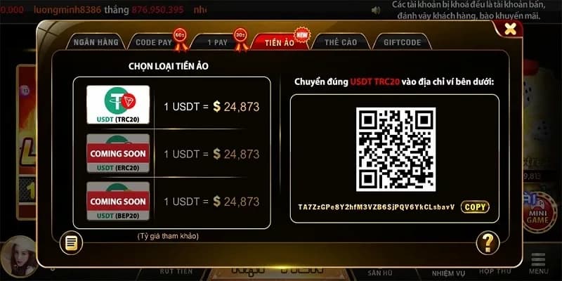 Nạp tiền GO88 linh hoạt và đa phương thức